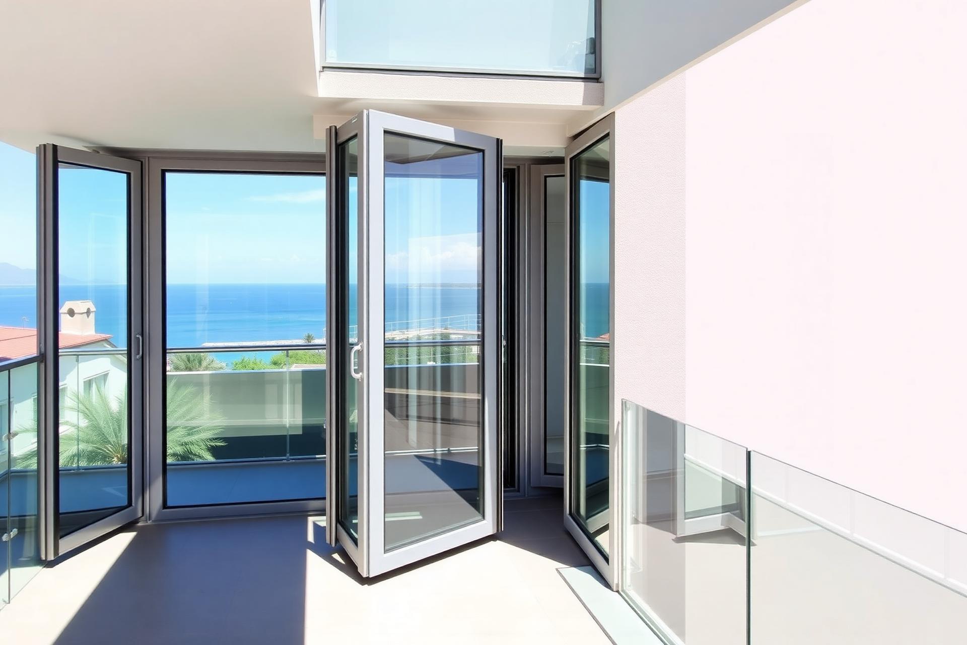 Deniz manzaralı katlanır cam balkon