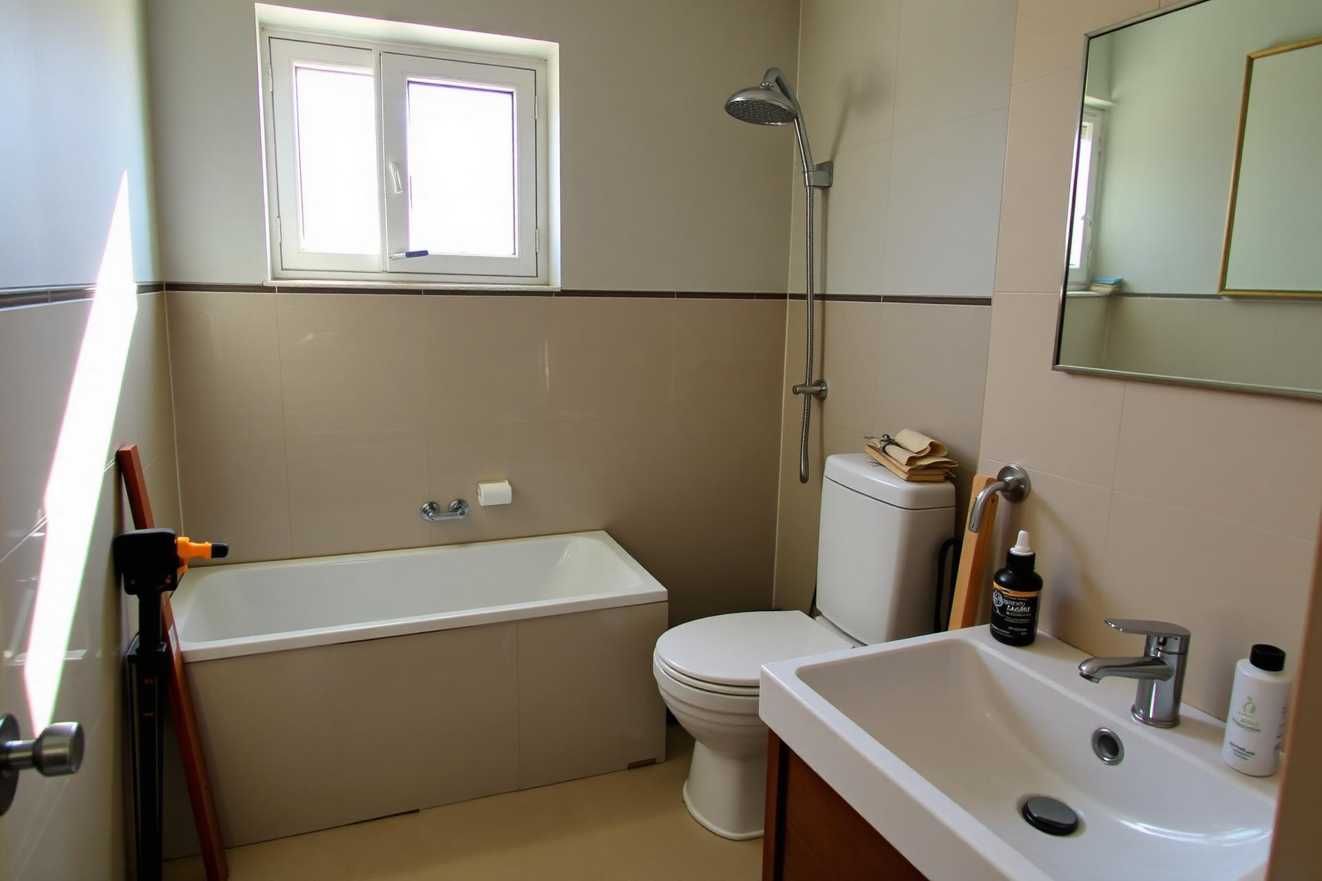 Yenilenen banyo alanı